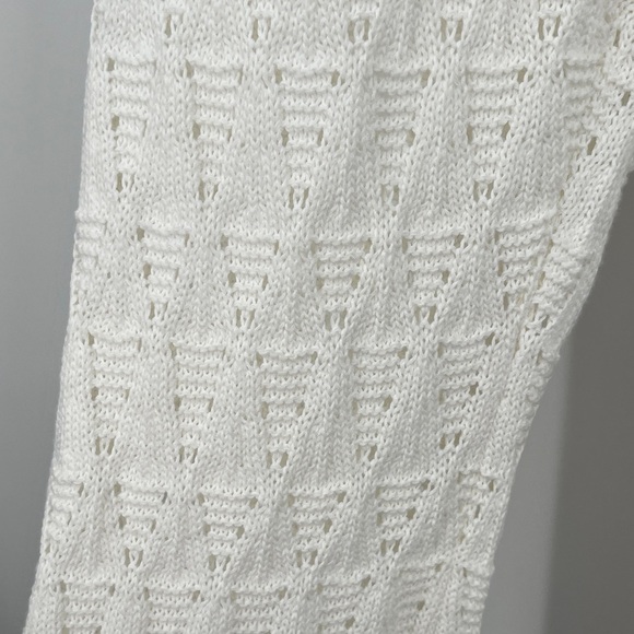 WAYF - Womens High Rise Open Stitch Straight Leg Pants in Ivory Size Small NWT - Picture 7 of 14